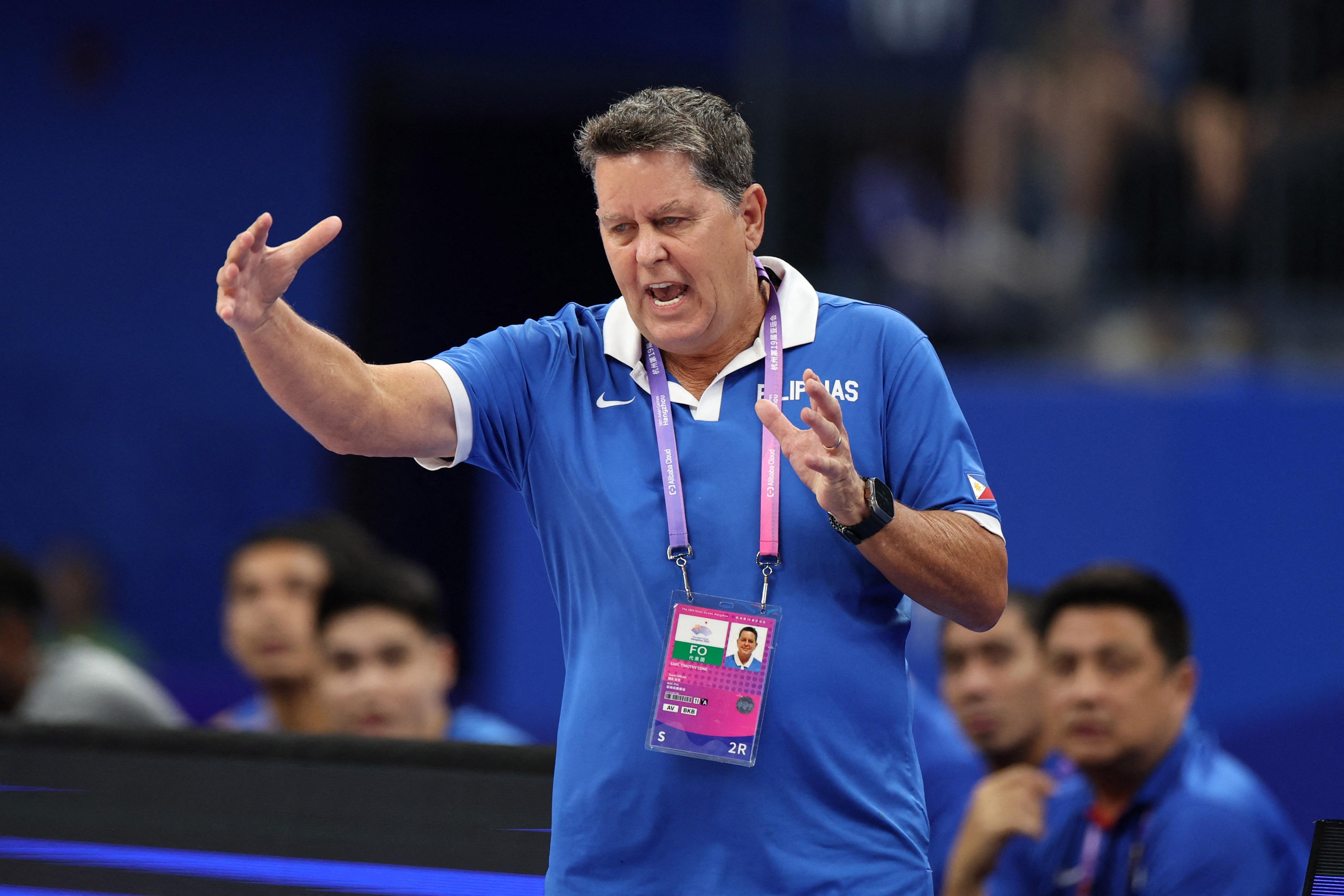 Gilas Pilipinas coach Tim Cone