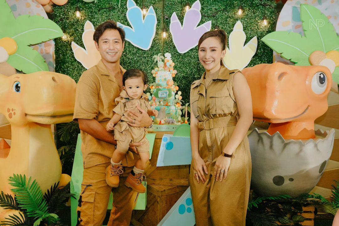 Rocco Nacino and Melissa Gohing's son EZ turns one year old with dinosaur-themed party