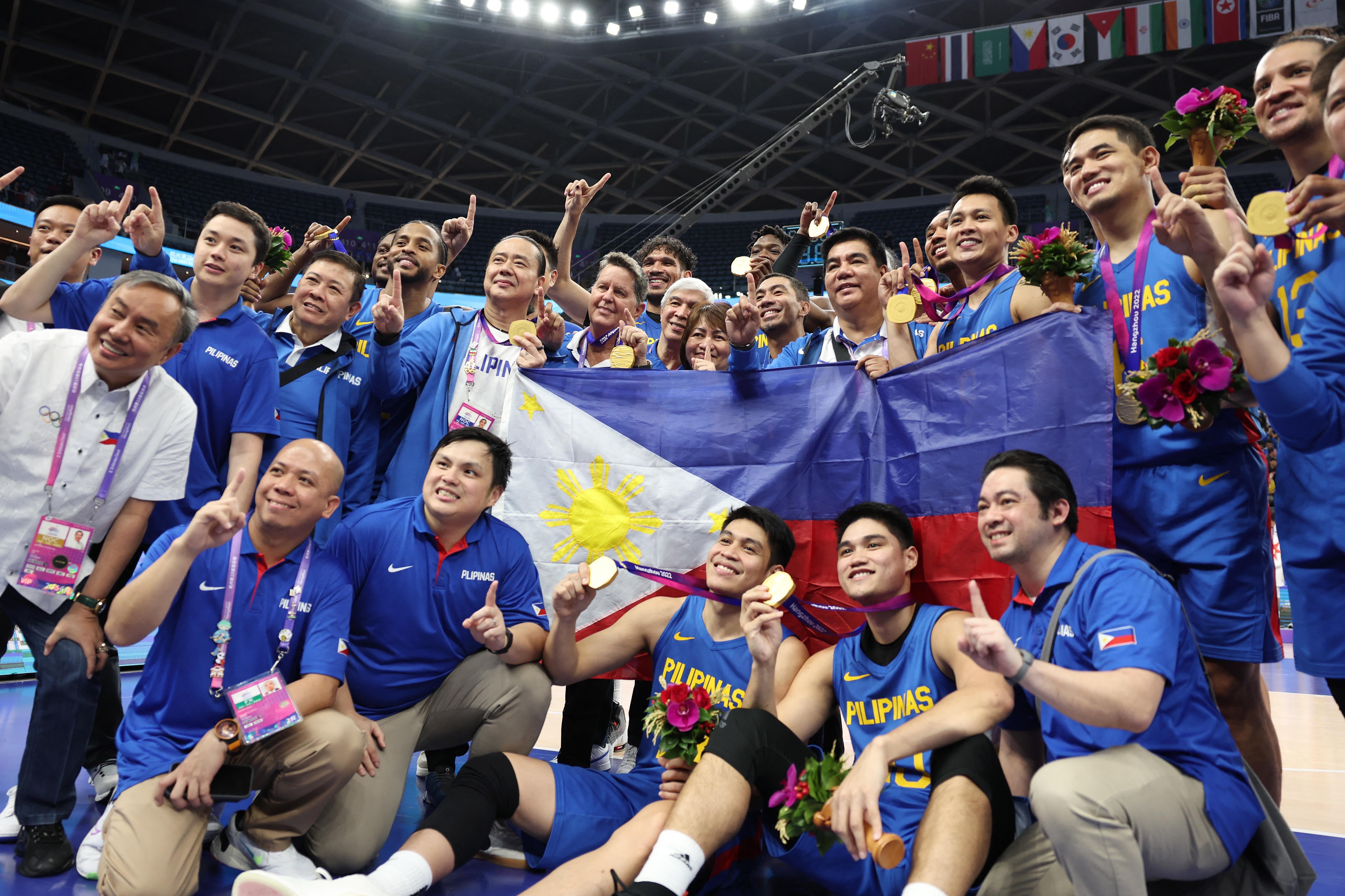 Gilas Pilipinas celebrates Asian Games gold medal thumbnail
