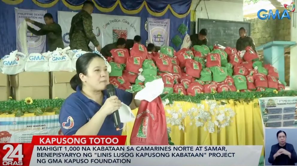 Children who use sand to clean their teeth receive help from GMA Kapuso Foundation