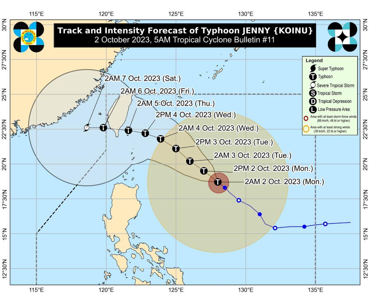 Jenny Now A Typhoon; Signal No. 1 Up Over Batanes, 3 Other Areas | GMA ...