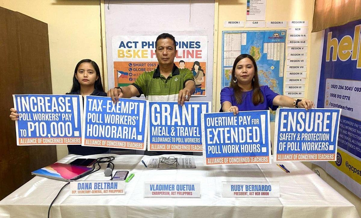 ACT urges tax-exempt honoraria, overtime pay for BSKE 2023 poll workers