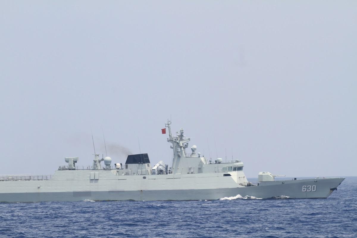 Chinese Navy vessel near Ayungin Shoal in October 2023
