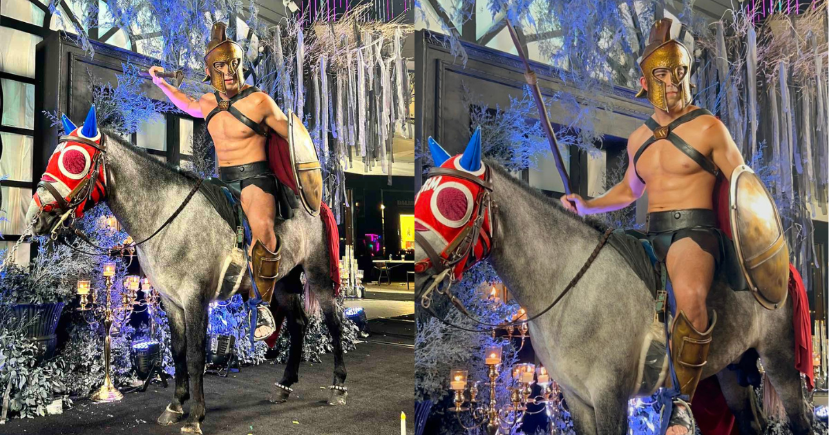 Derrick Monasterio arrives on a horse in Sparkle Spell 2023