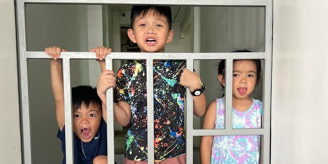Drew Arellano shares cute photos of kids Primo, Leon, Alana in 'jail'