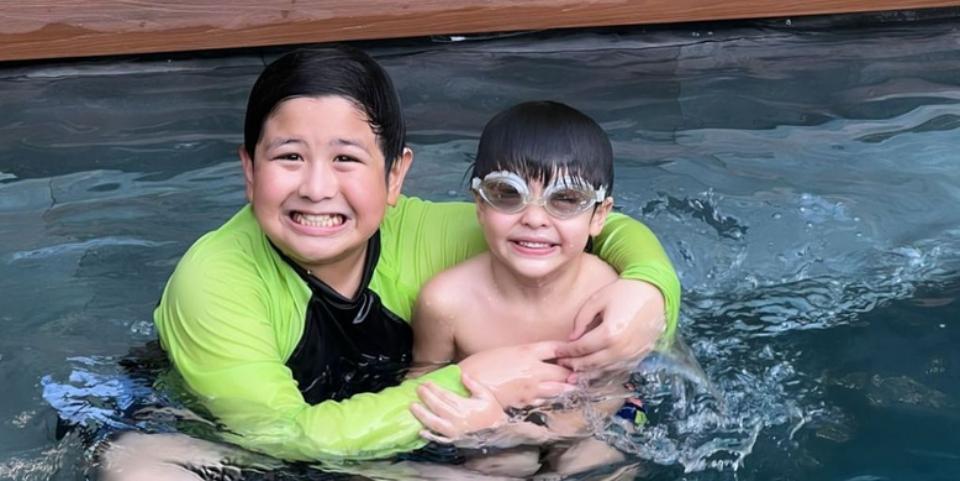 Marian Rivera shares snap of son Sixto and Raphael Landicho's pool day thumbnail