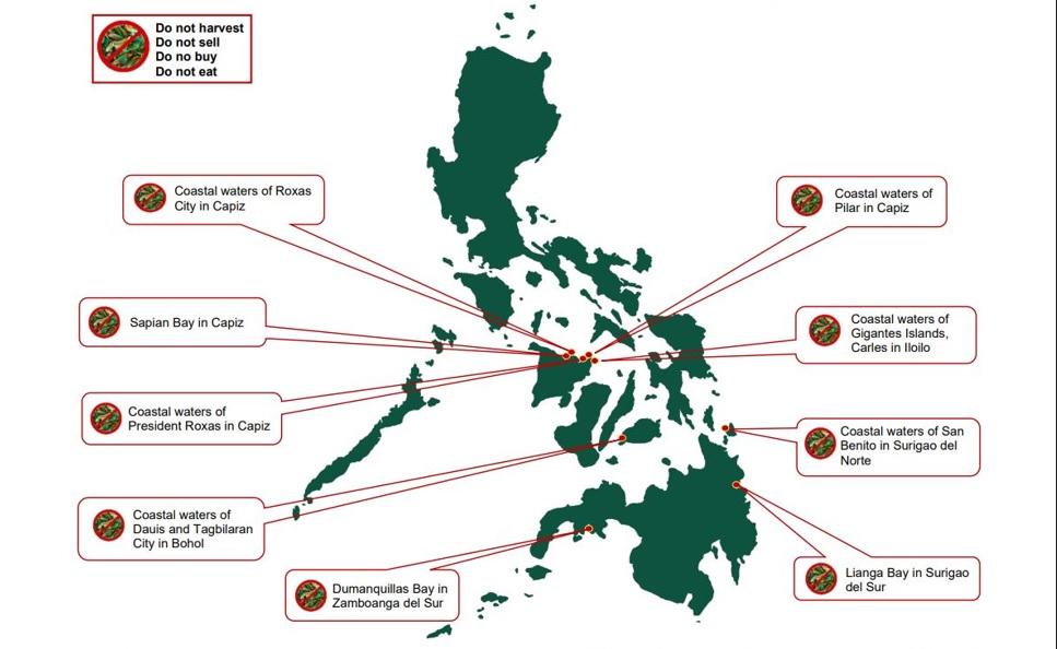 Toxic red tide areas as of Oct. 26, 2023