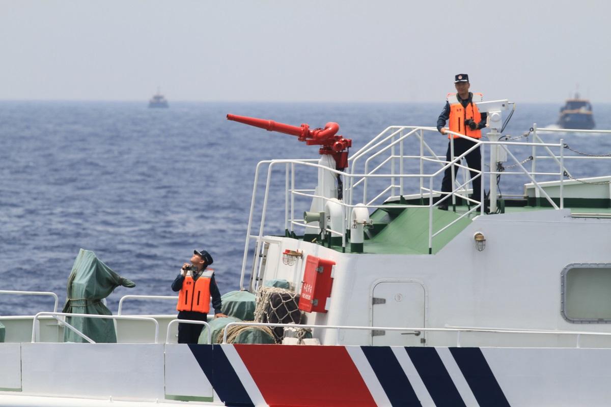 China Coast Guard vessel near Ayungin Shoal in the West Philippine Sea