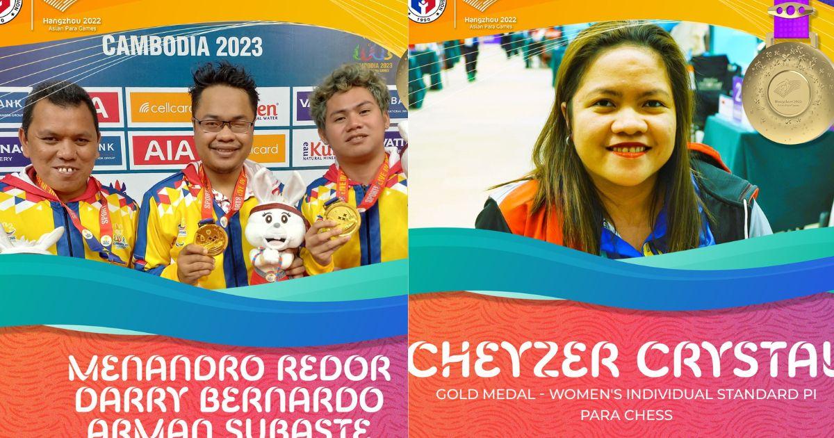Chess wins 3 gold medals for Philippines in Asian Para Games