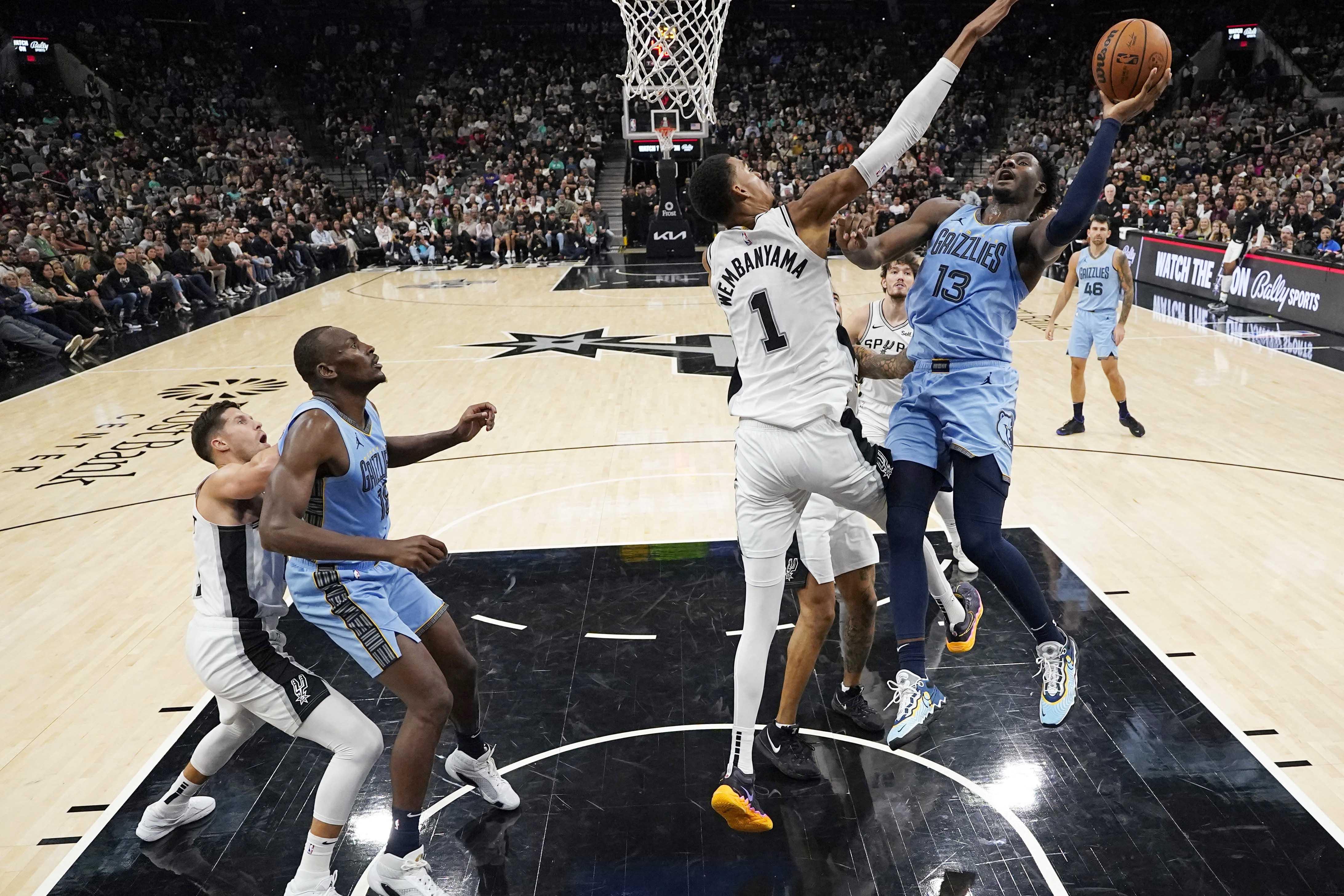 NBA Grizzlies Jaren Jackson Jr vs Spurs Victor Wembanyama