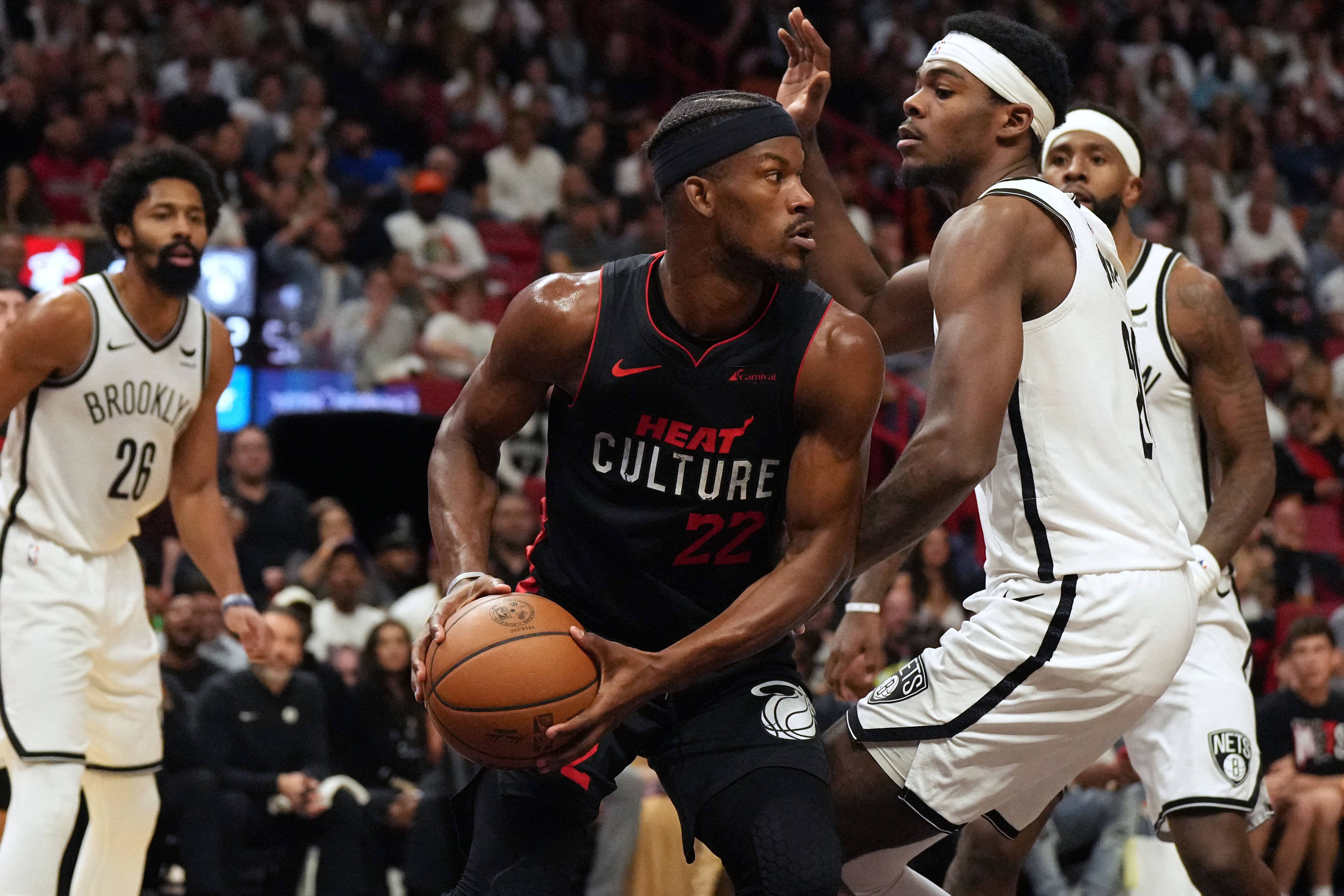 Nba Jimmy Butler Led Heat Defeat Nets For 7th Straight Win Gma News Online 5043