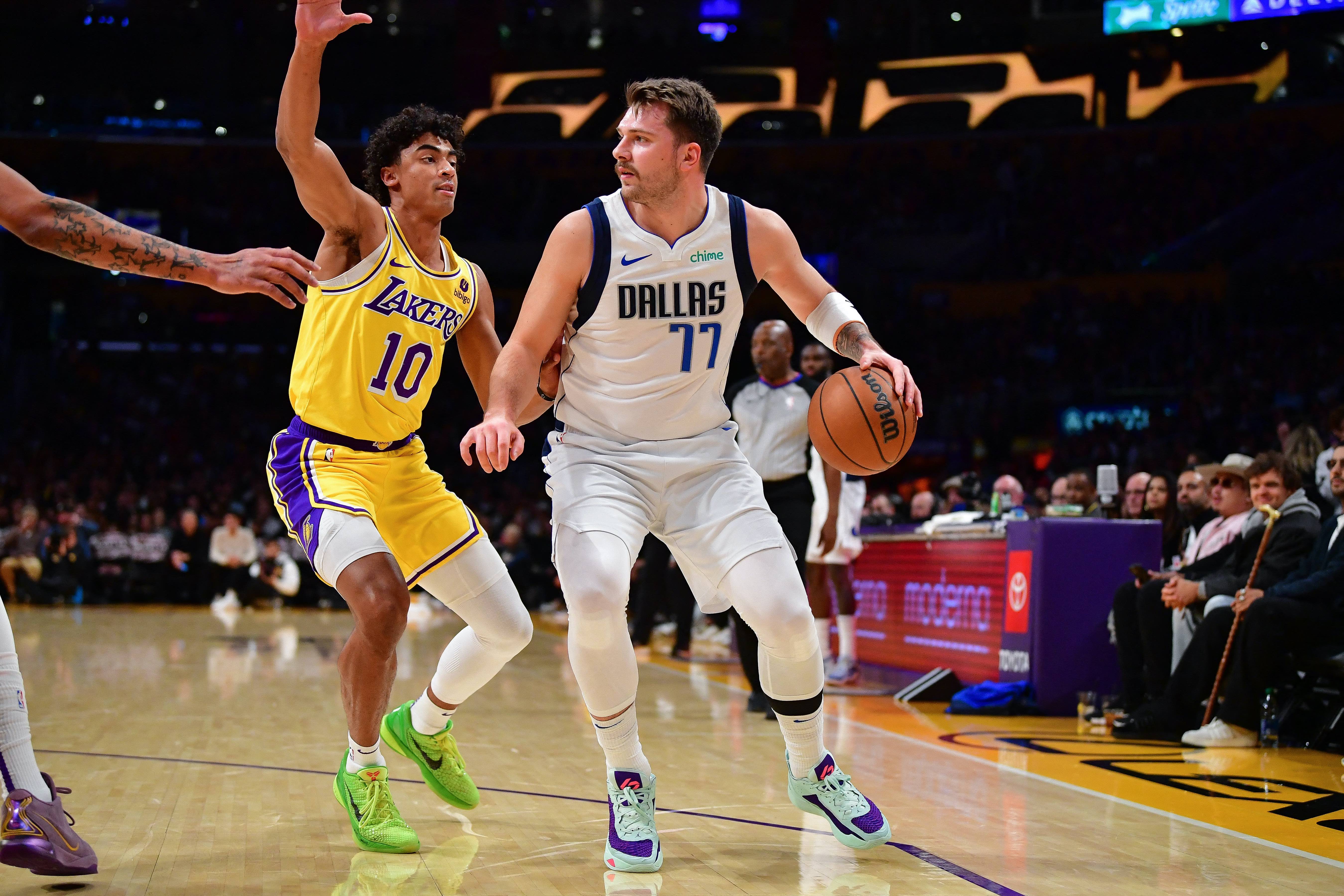 Luka Doncic Dallas Mavericks NBA Lakers vs Mavericks