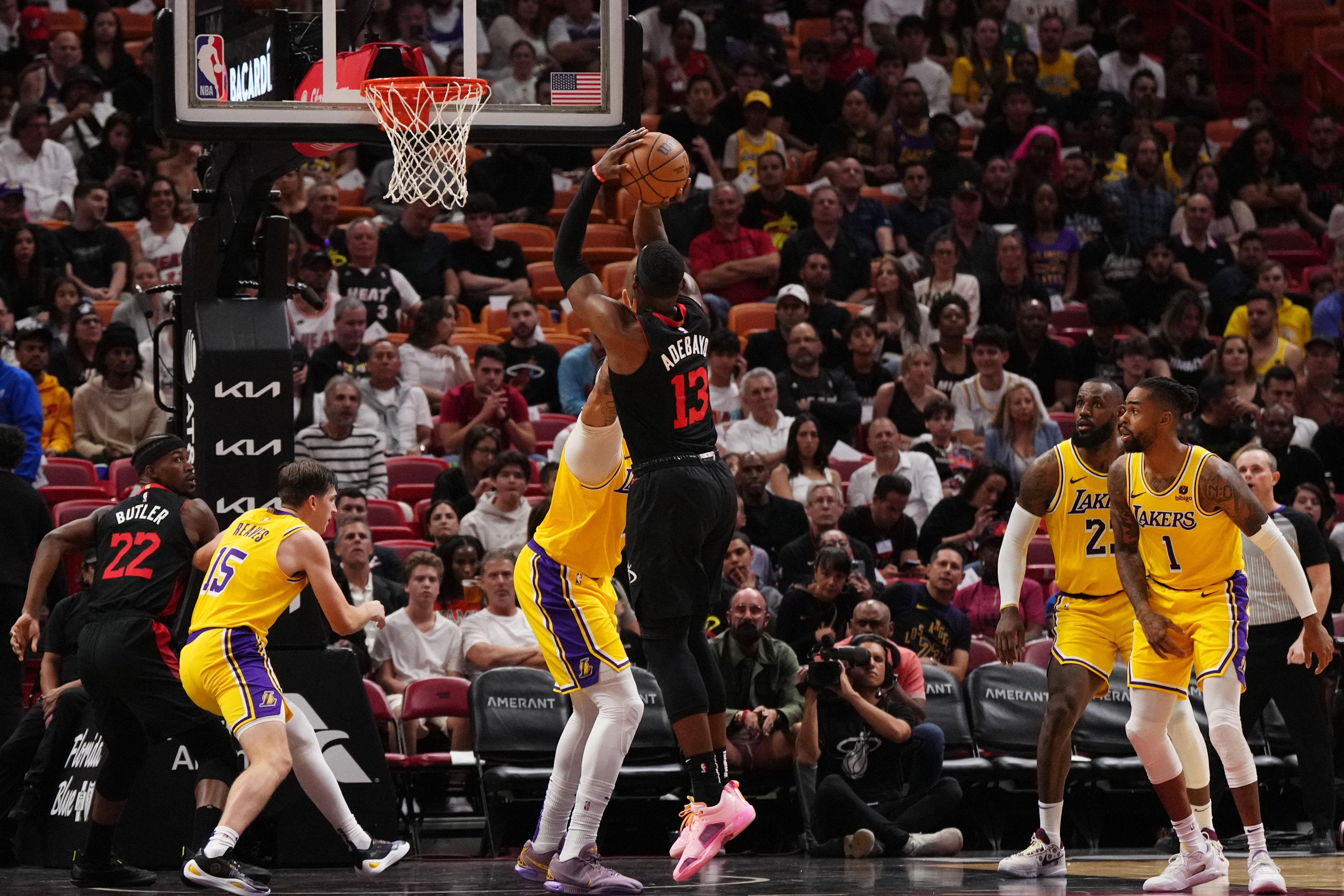 NBA Bam Adebayo posts tripledouble as Heat nip Lakers GMA News Online