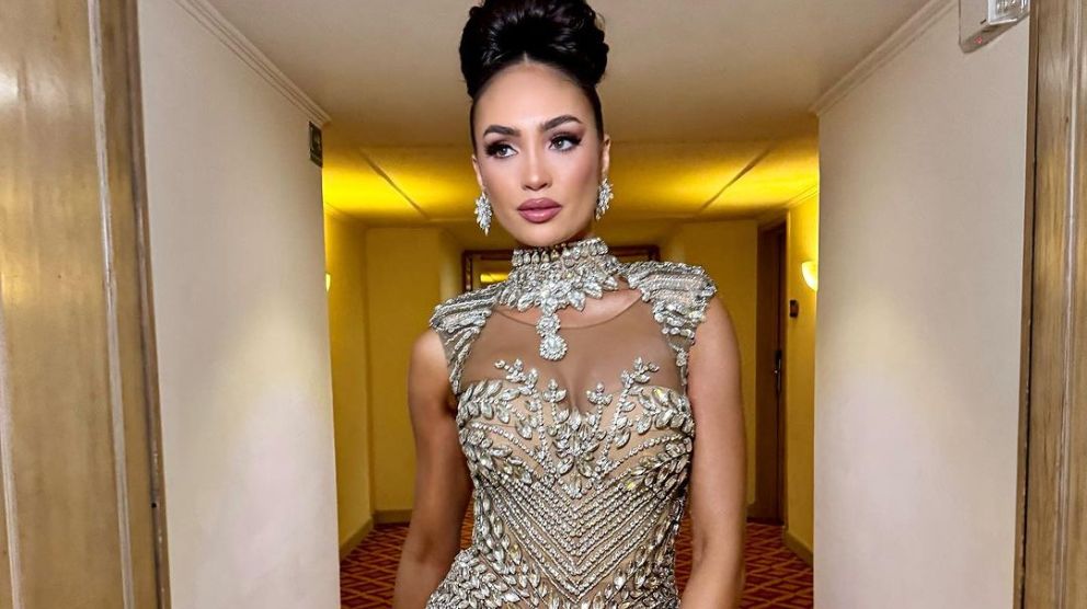 R'Bonney Gabriel wears a creation by Filipino designer Rian Fernandez for Miss Universe 2023