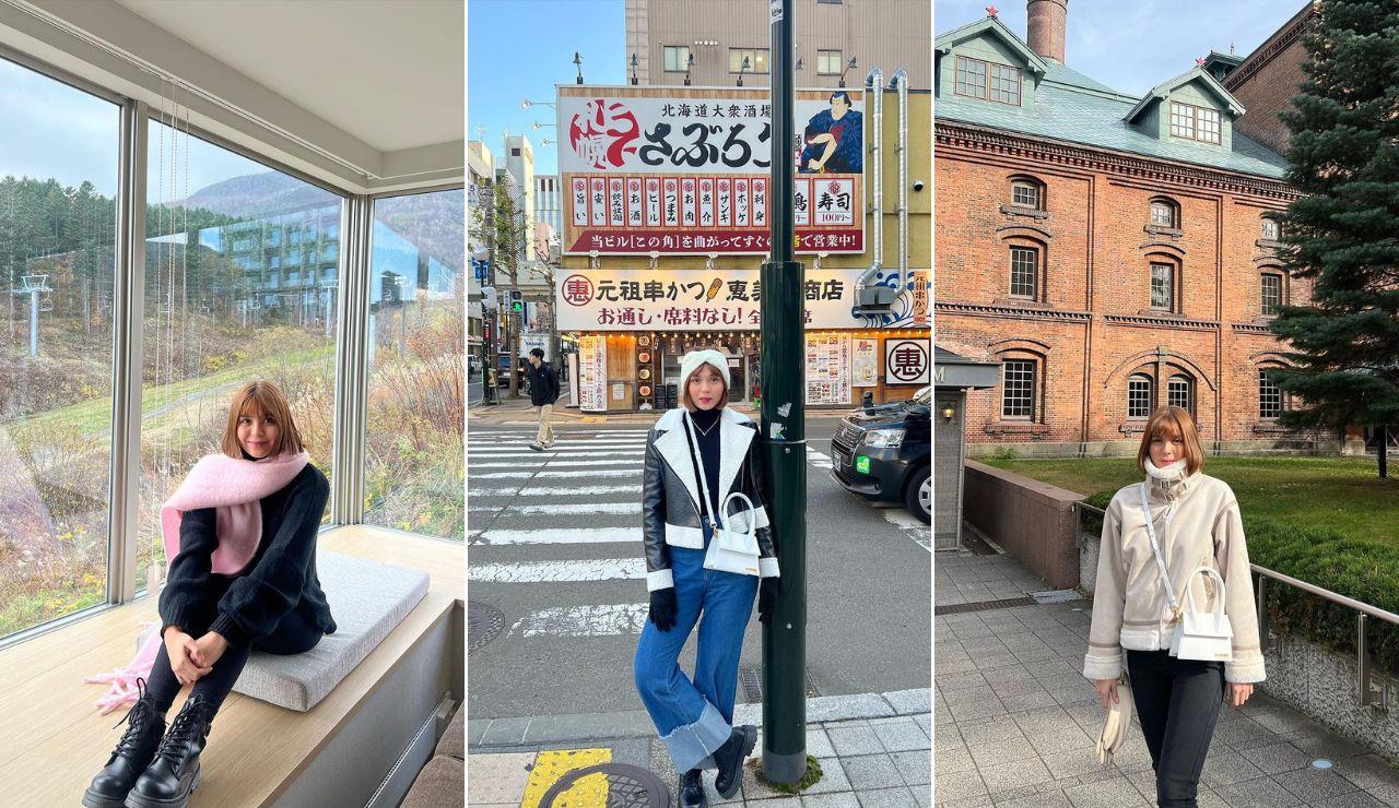 Ashley Ortega enjoys winter in Hokkaido, Japan