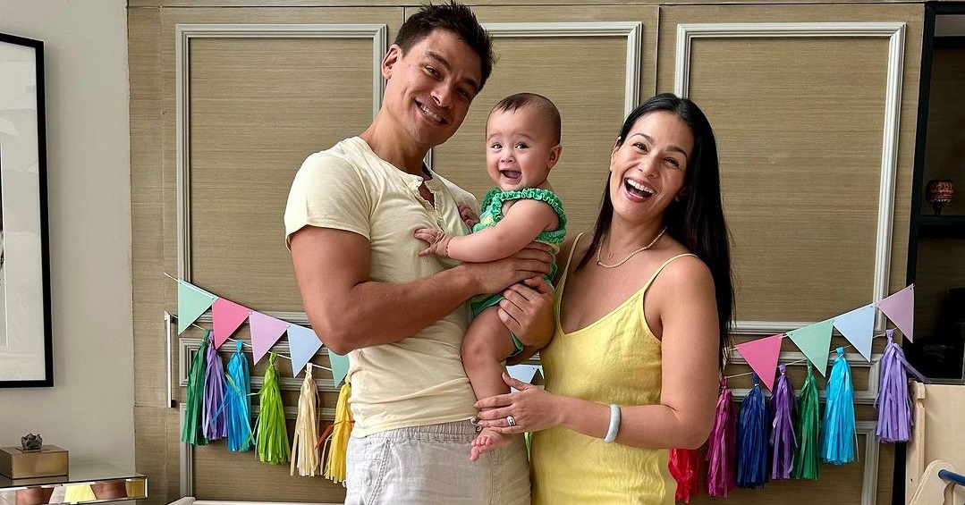 Iza Calzado, her husband Ben Wintle, and their daughter Deia Amihan