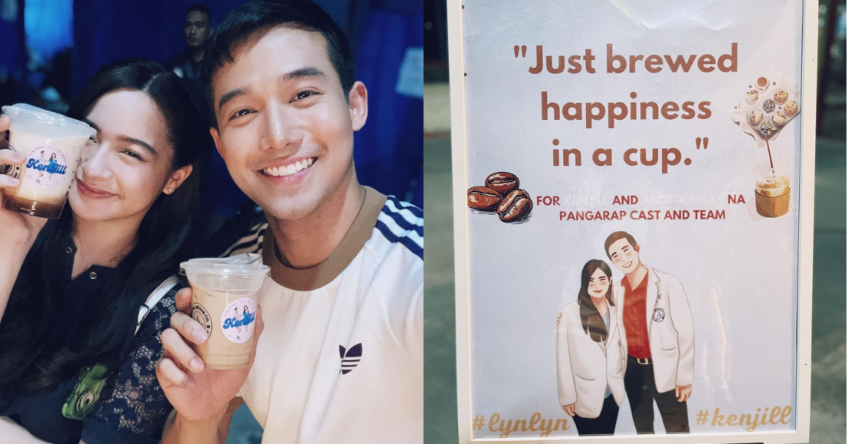 Jillian Ward, Ken Chan's fans send coffee, snack booths on 'Abot-Kamay Na Pangarap' set