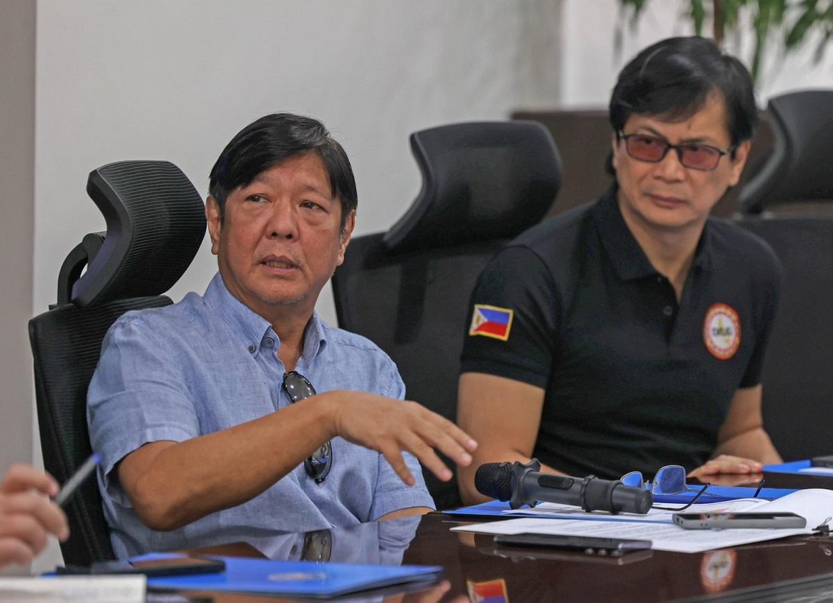 President Ferdinand Marcos Jr. arrived in Tacloban on Thursday and gave a briefing on the weather impact in Northern Samar. 