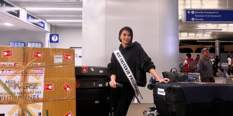 Michelle Dee arrives in the US ahead of Miss Universe 2023