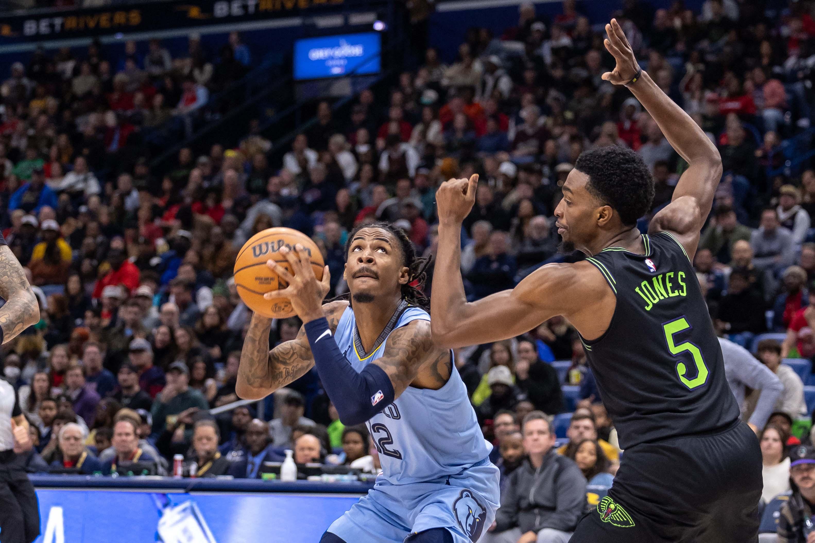 NBA Memphis Grizzlies Ja Morant vs Pelicans