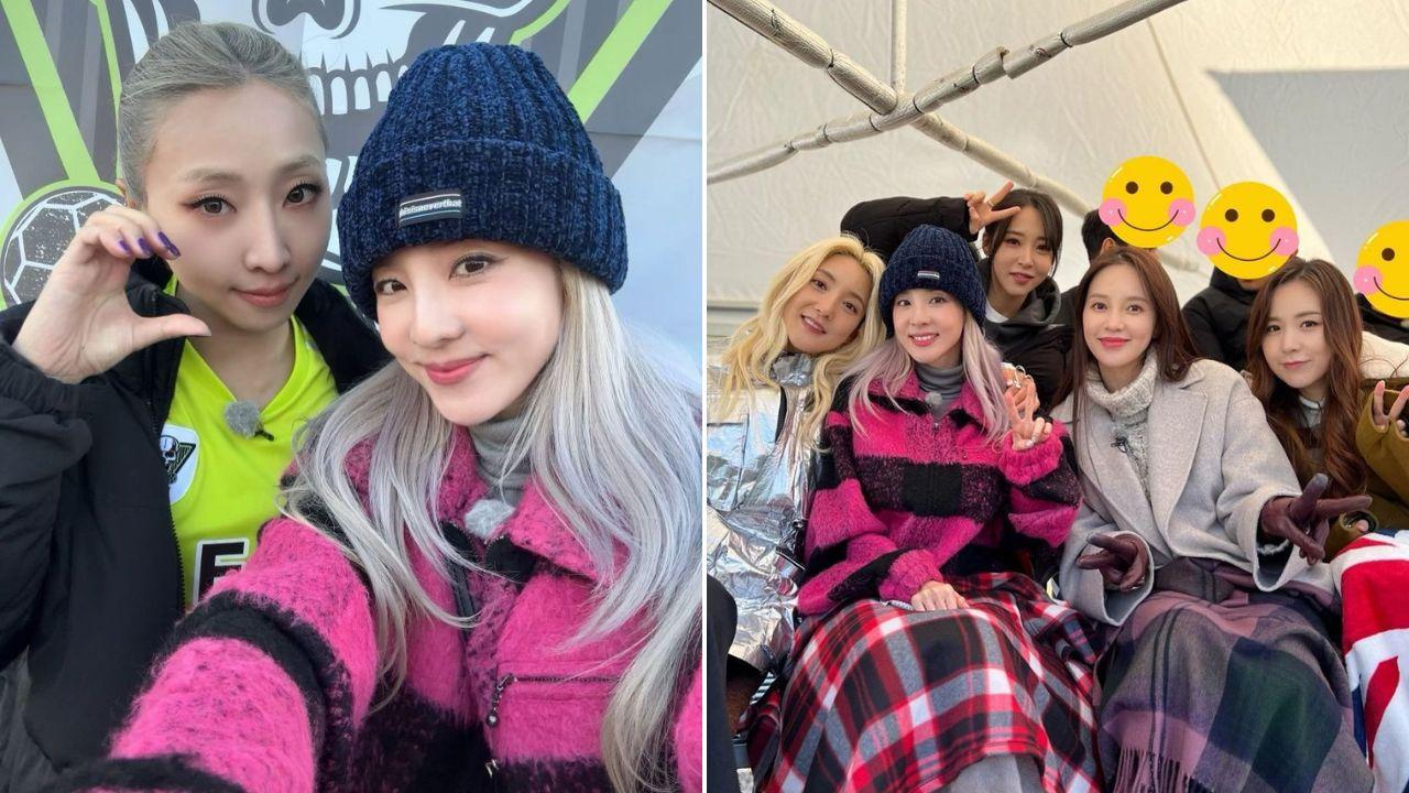 Sandara Park, K-pop artists watch Minzy's soccer game