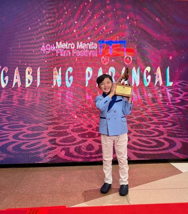 GMA Sparkle child star Euwenn Mikaell won the 2023 MMFF Best Child Performer