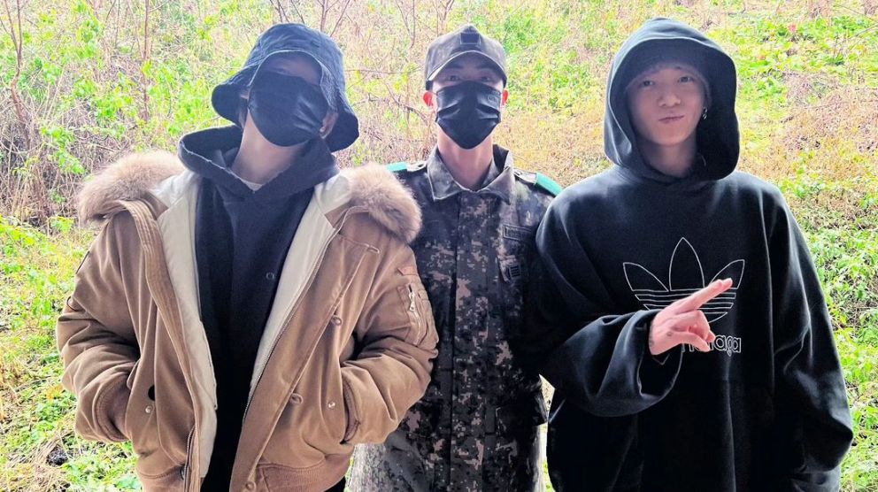 BTS Jin posts photo with Jimin and Jungkook