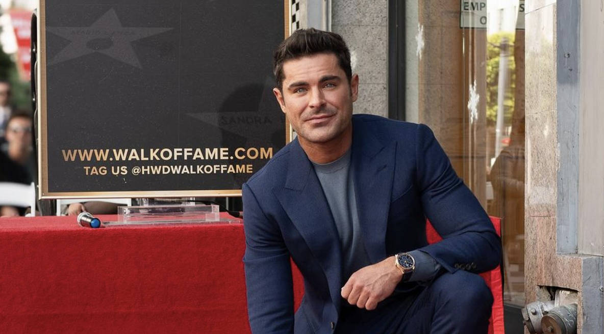 Zac Efron has his won star on the Hollywood Walk of Fame.