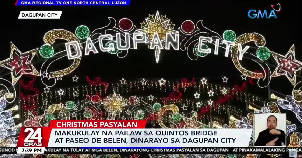 Dagupan City lights up Quintos Bridge, colorful Christmas attractions ...