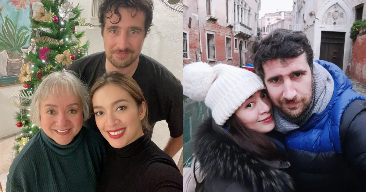 Ina Feleo, her mom Laurice Guillen, and her husband James Gervasutti