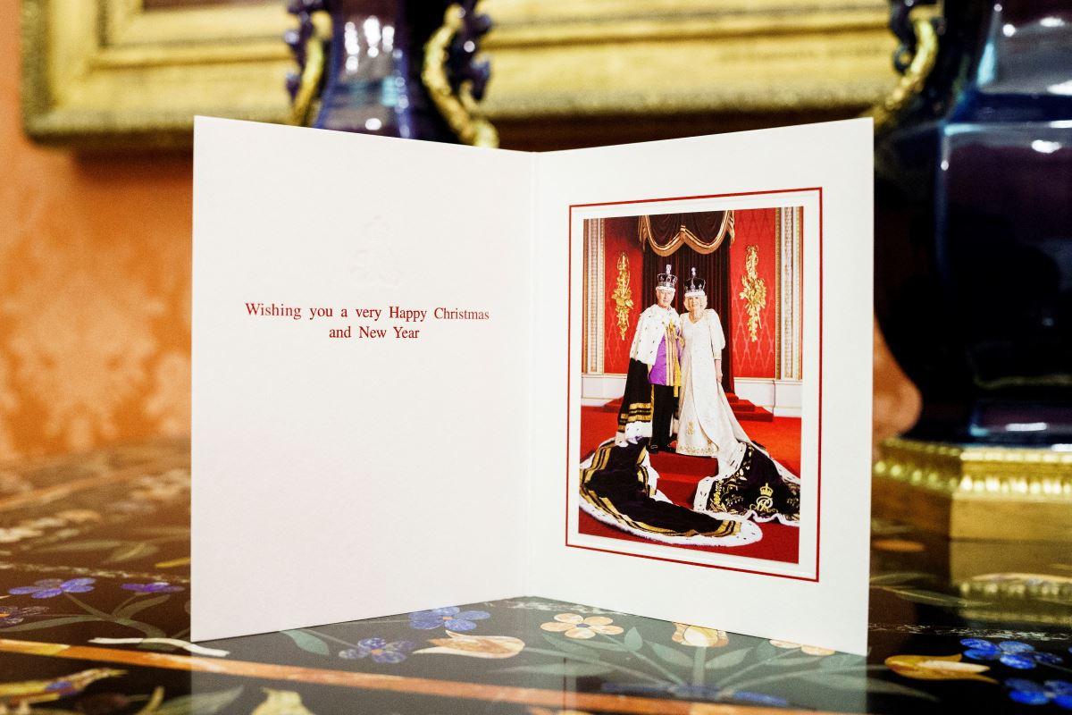 2023 Christmas card of Britain's King Charles and Queen Camilla