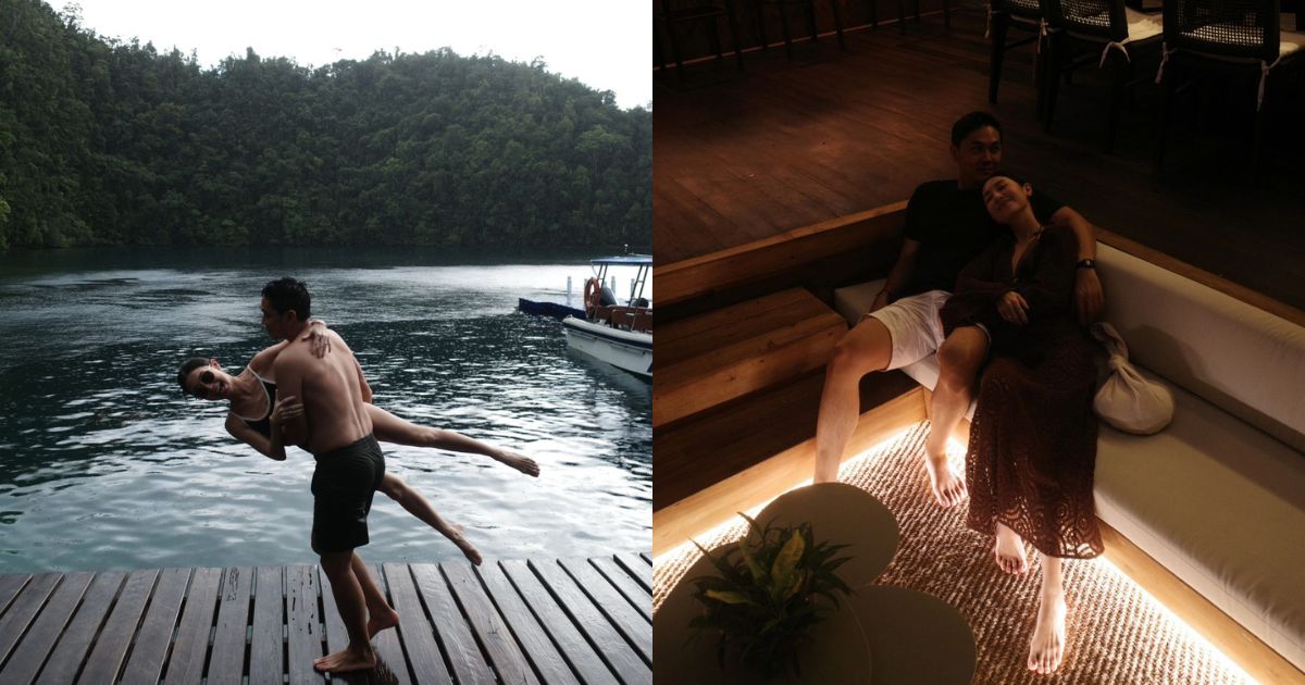 Kryz Uy and Slater Young in Siargao
