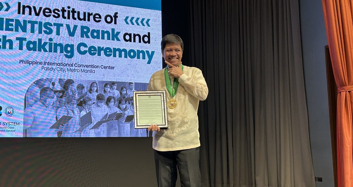 Dr. Mudjekeewis Santos became the Philippines's first-ever Career Scientist V under the Scientific Career System