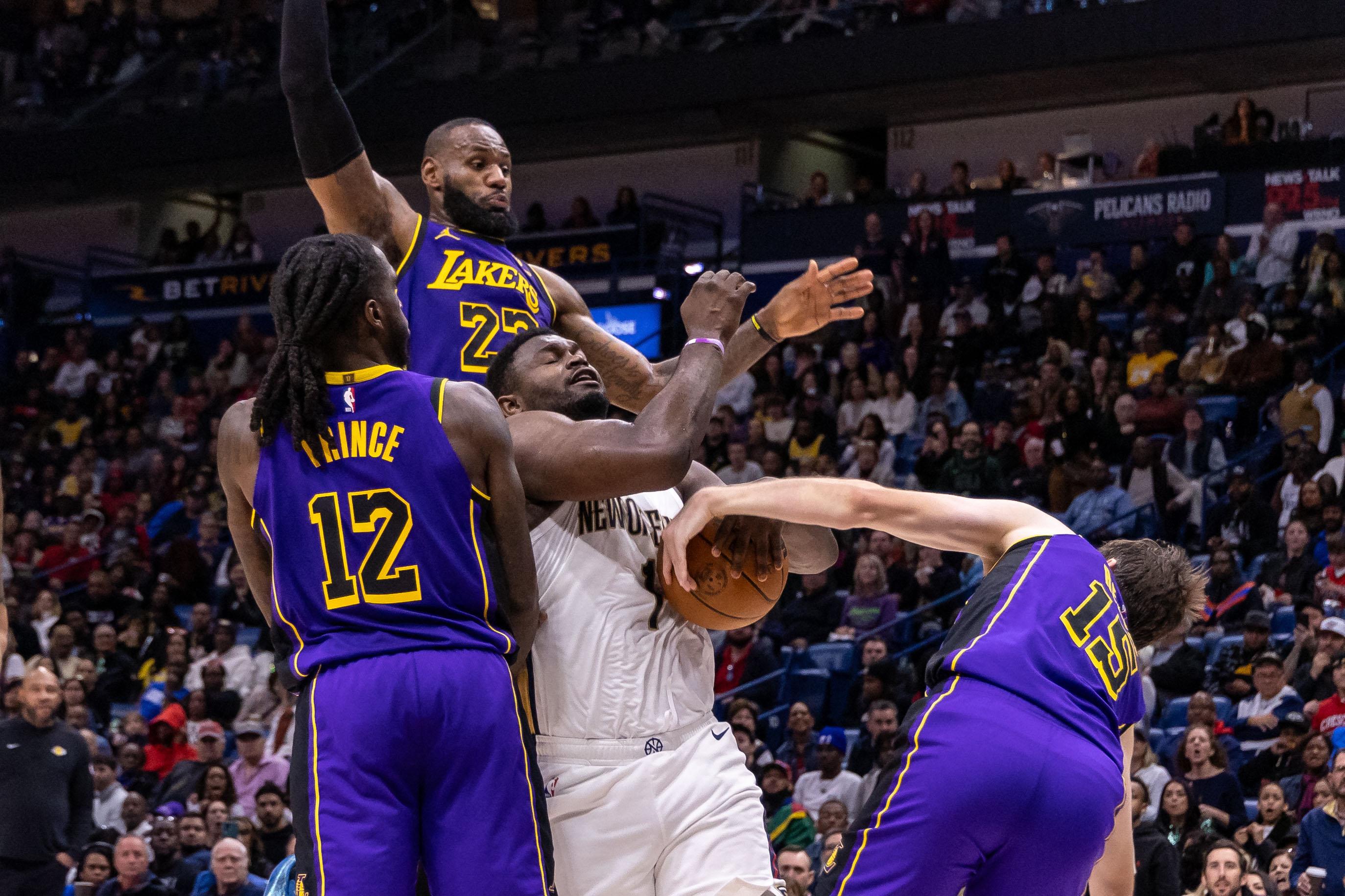 NBA Pelicans spread points around in beating Lakers GMA News Online