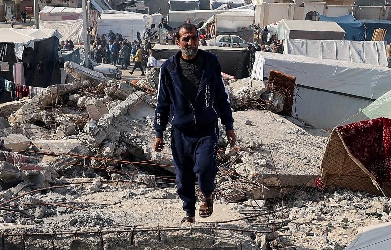 Hamada Abu Sleyma, whose wife, six children and two grandchildren were killed in an Israeli strike