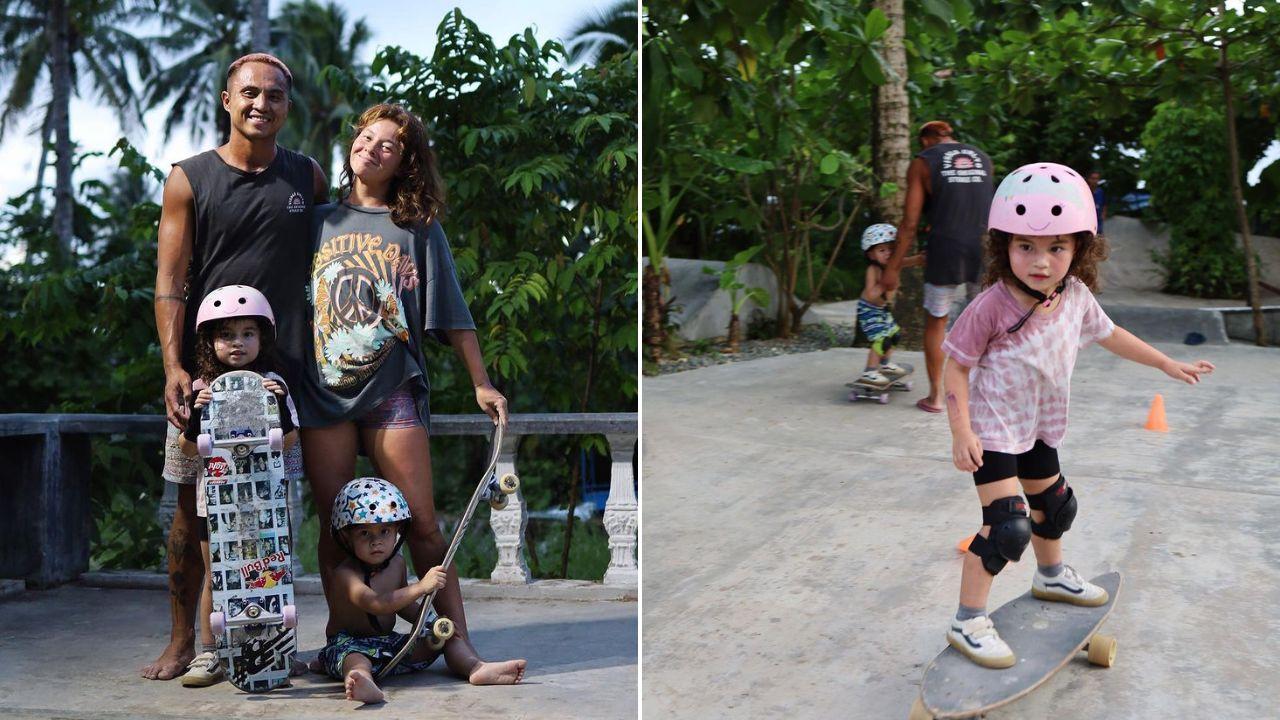 Andi Eigenmann's kids Lilo and Koa are the coolest skaters in latest pictures