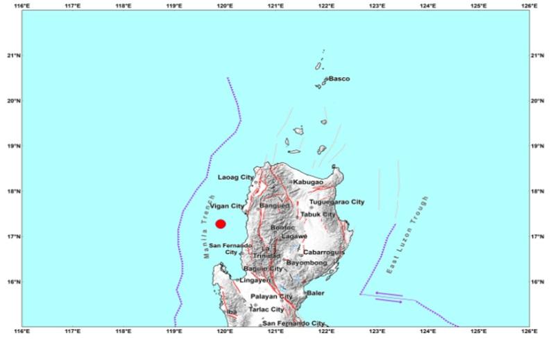 Magnitude 5.1 earthquake hits off San Esteban, Ilocos Sur