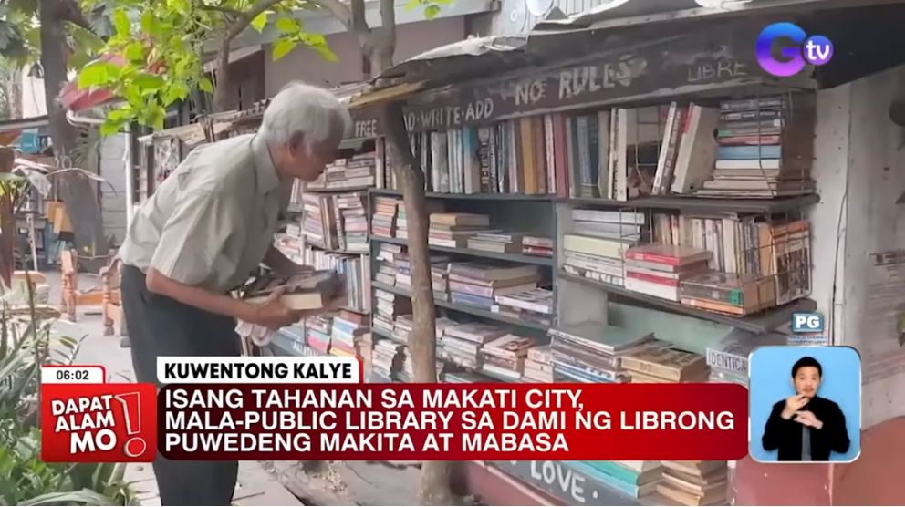 Mang Nanie's Library in Barangay La Paz, Makati City is open 24/7