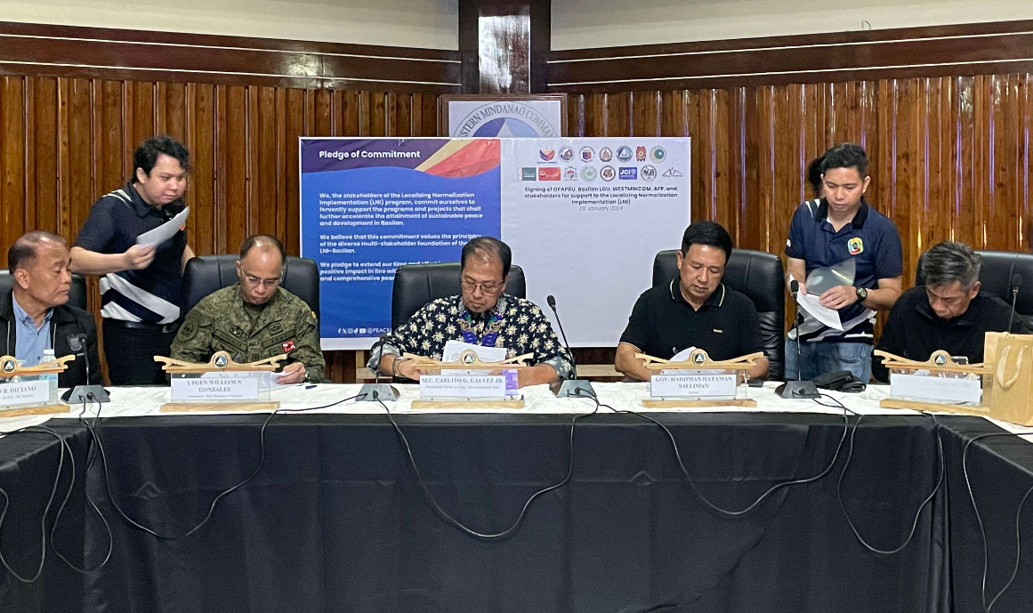 The province of Basilan will take the lead in the implementation of the Normalization Program between the government and former MILF members.