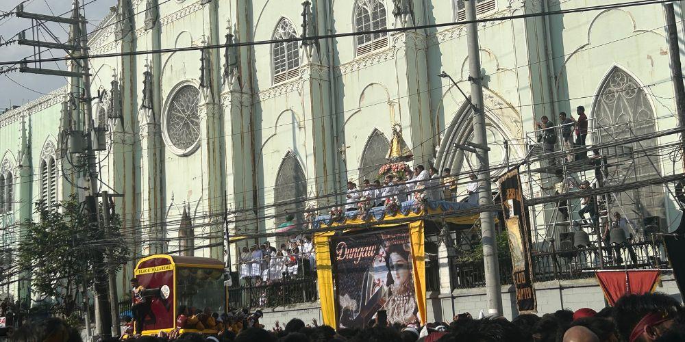 The Black Nazarene meets Nuestra Señora Del Carmen at Dungaw earlier ...