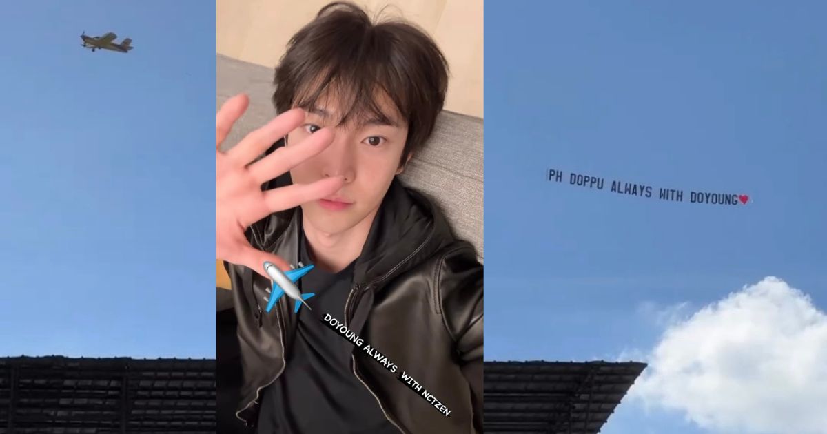 Fans of NCT 127's Doyoung hire plane to carry banner dedicated to K-pop idol