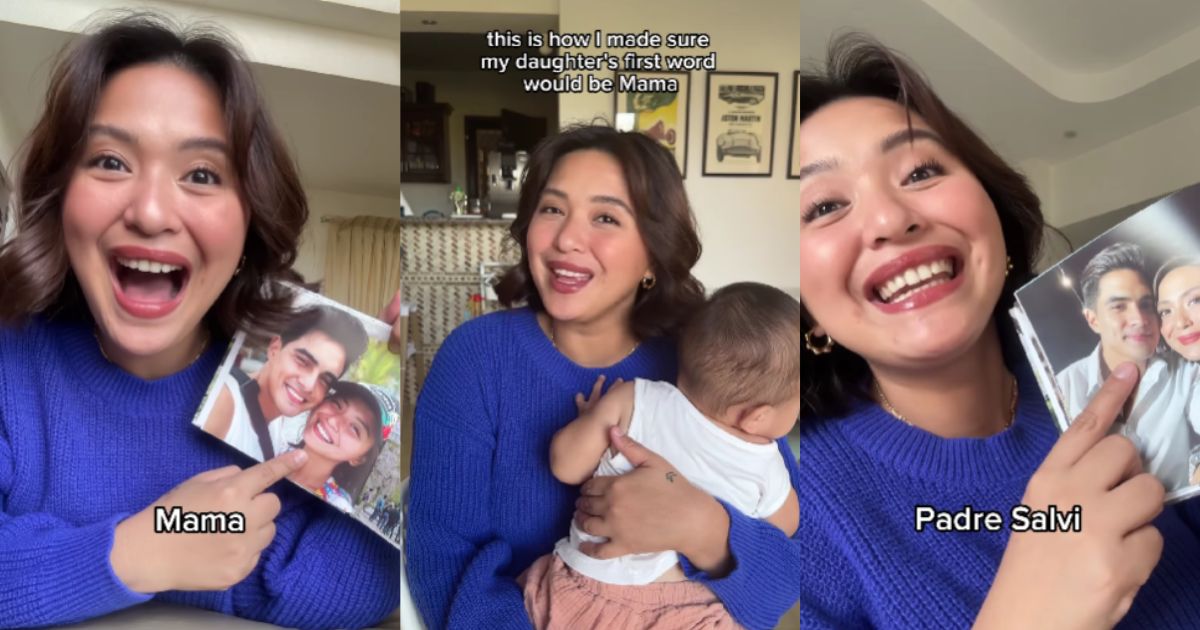 Joyce Pring trolls Juancho Triviño while teaching their daughter how to