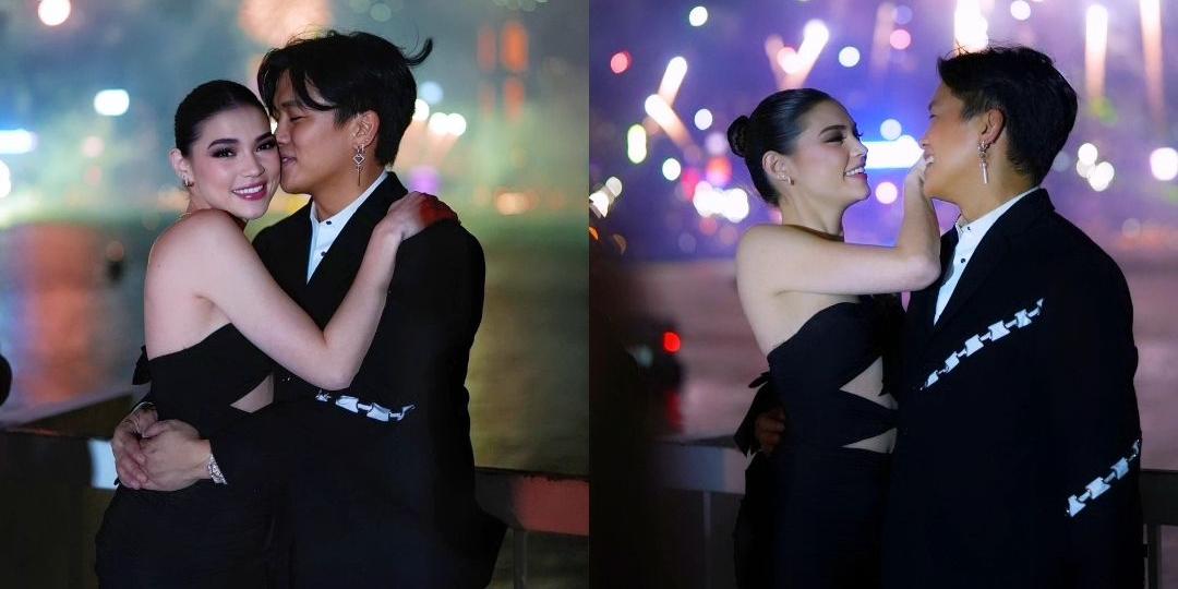 Rhian Ramos and Sam Versoza welcome the New Year with a sweet kiss