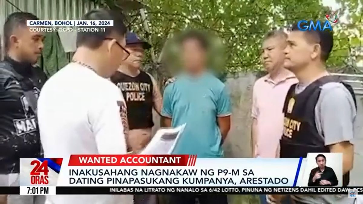 Accountant nabbed for allegedly stealing P9M from company | GMA News Online