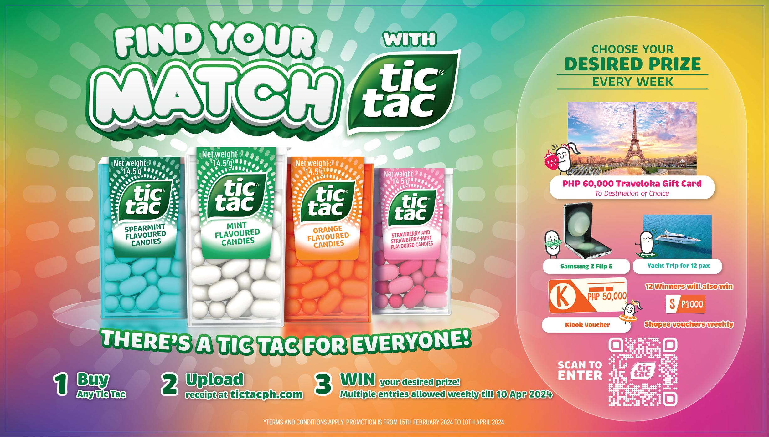 A Romantic Trip Abroad? A New Phone? Tic Tac’s new promo allows winners to personalize their Grand Prize! 