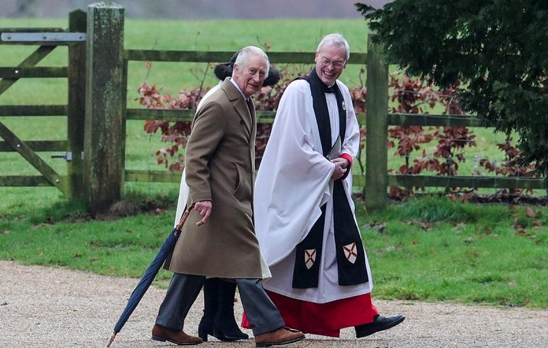 King Charles attends church in first public outing since cancer announced