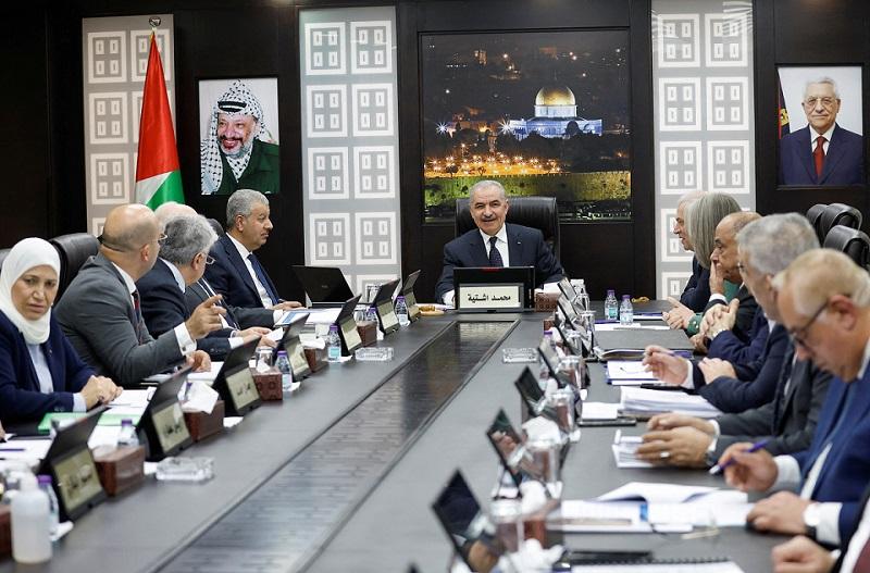 Palestinian Prime Minister Mohammad Shtayyeh convenes a cabinet meeting in Ramallah