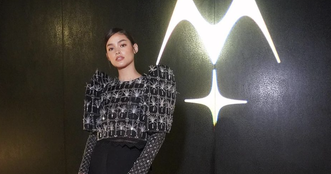 Liza Soberano dons a modern Terno top in an LA event
