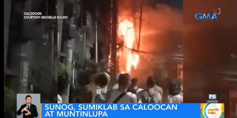 Magkatabing bahay at sari-sari store sa Caloocan, nasunog