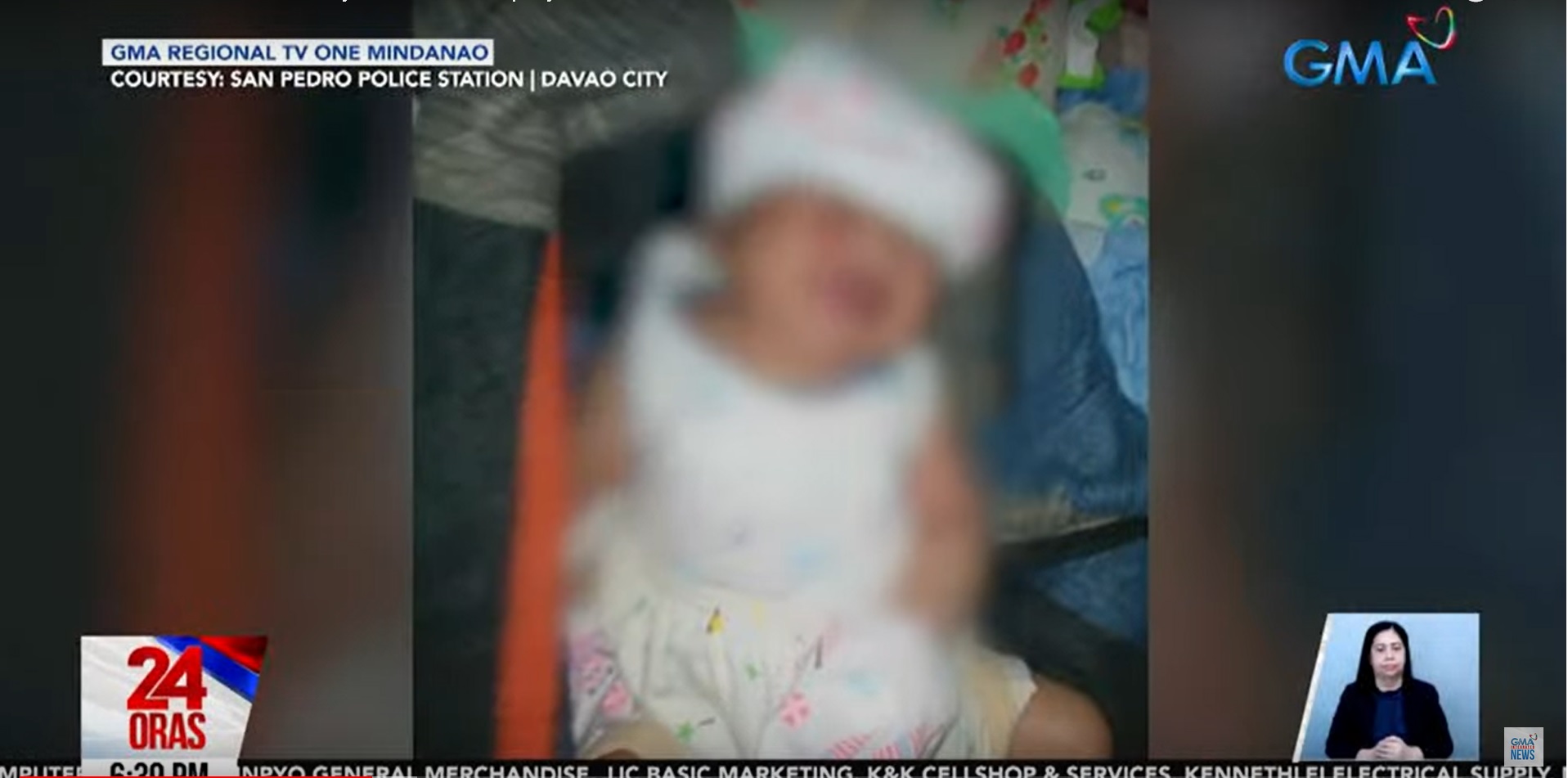 Female suspect abducts newborn in Davao City